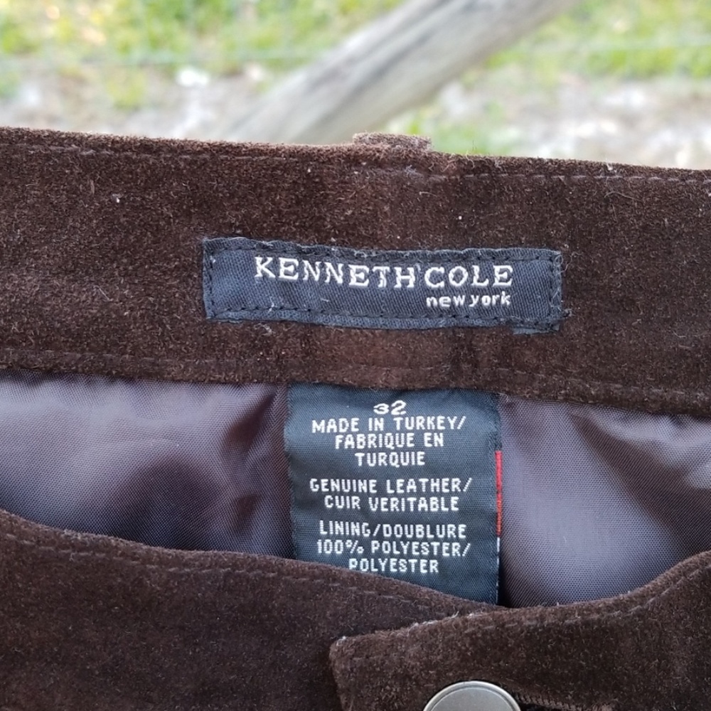 Suede leather pants
